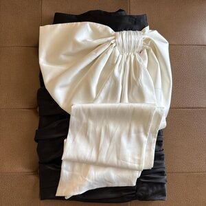 Anthropologie Black and White Dress with Bow Detail